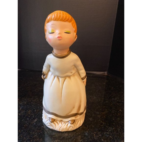 Ceramic Kissing, Pony Tailed Girl, Hand Made in Japan, Vintage - Picture 2 of 7